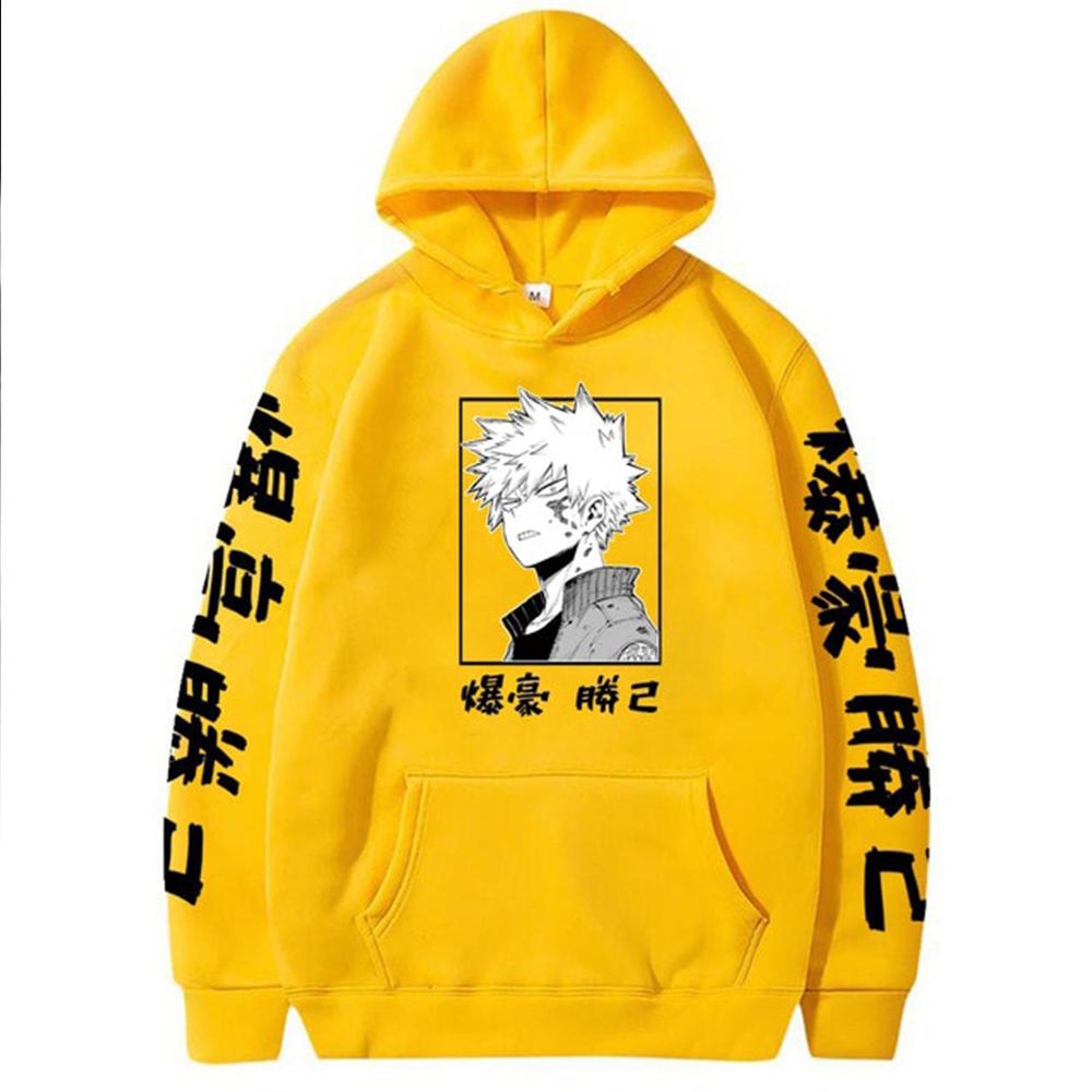 My Hero Academia Katsuki Bakugo Felpe con cappuccio Felpa Abbigliamento unisex Anime giapponesi Boku No Hero Academia Bakugou Katsuki Uomo Donna Felpa con cappuccio