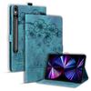 Applicable To Samsung Galaxy Tab S10FE + Tablet Leather Case, Cartoon Cherry Blossom Cat Embossed Card Holder Anti-drop