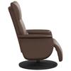 Massage Chair with Footrest Brown Faux Leather