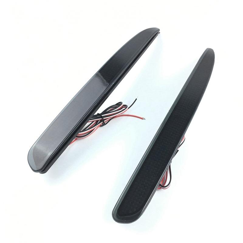 1Pair Rear Bumper Light Smoked Lens LED Rear Bumper Reflector Tail Brake Stop Light For Mazda 6 2003-2008