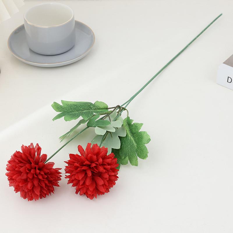 Kunstblume Langer Stiel Pingpong-Chrysantheme Hochzeitsdeko Zuhause Foto-Requisite