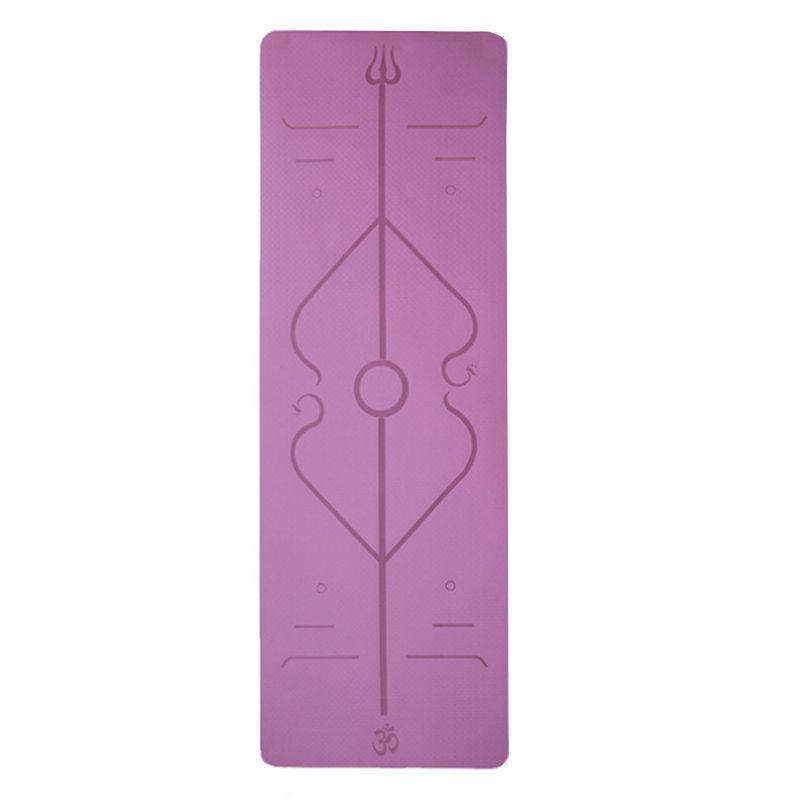 Mat 6mm Yoga Position Line Non Slip Carpet Mat Beginner Environmental Fitness