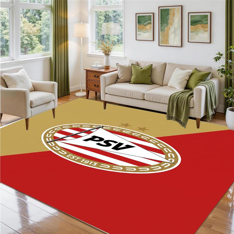 PSV Eindhoven FC Design Crystal Velvet Rug Soft Decorative Mat for Bedroom Entrance