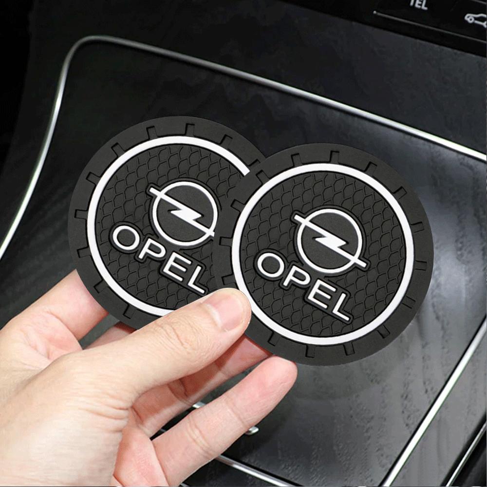 Czsvdy1 Czprfz1 2Pcs Car Silicone Cup Coaster Non Slip Water Cup Pad Accessories For Opel OPC Vauxhall Corsa Astra Insignia Mokka Zafira Meriva