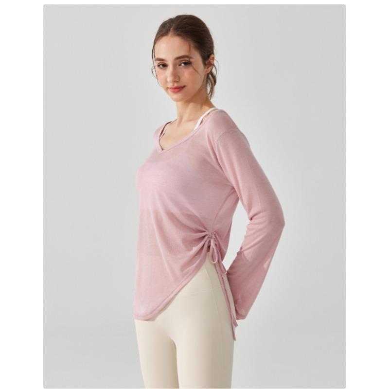Losse Casual Yoga Lange Mouw Heupbedekkende Dames Top