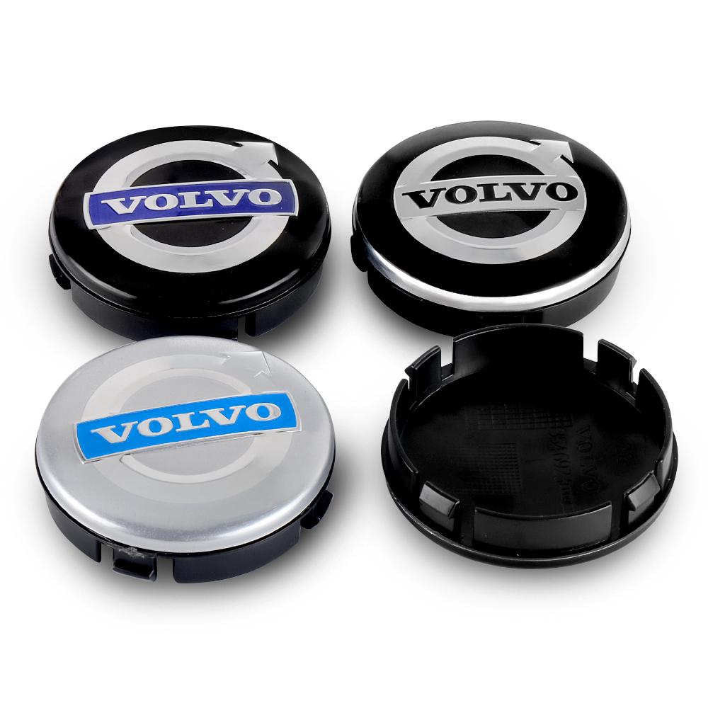 4 Stück 56/60/64mm Auto Radnabenkappen Reifenfelgenabdeckungen Zubehör für Volvo RDESIGN XC60 XC90 V60 V40 XC40 V50 S60 V70 C70 CUG1
