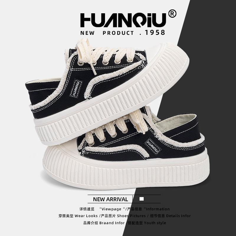 Globale Plattform Canvas Schuhe Damen ZHQ-XA381 neue Frühjahrsschuhe Damenschuhe vielseitige Plattform Erhöhung Board Schuhe