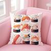 Mini Japanese Food Art Cute Sushi Cushion Cover Pillow Case Soft Skin Friendly Fabric  Concealed Zipper