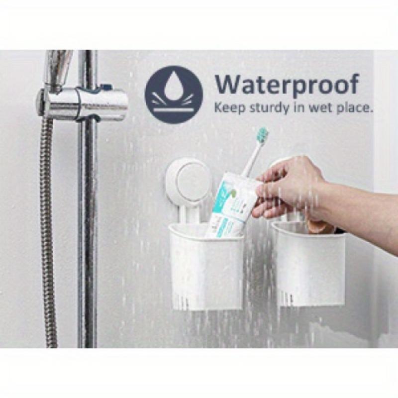 1PC Suction Cup Toothbrush Holder, Strong Toothpaste Toothbrush Suction Cup, Self-draining Shower Razor Holder, Kitchen Cutlery Rack