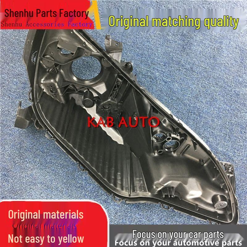 Black Plastic Headlight Housing Cover for 2014-2016 Honda Fit Front/Rear