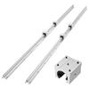 Linear Rail Kit, SBR20, 2Pcs 2000 Mm (78.74 Inch) Linear Motion Guide Rails and 4Pcs Bearing Slide Blocks, Fully Supported Shaft, for Cutting