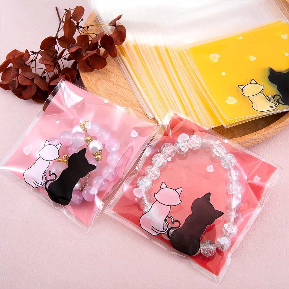 Cartoon Style Self-Adhesive Bags for Baking, Cookies, and Jewelry Storage