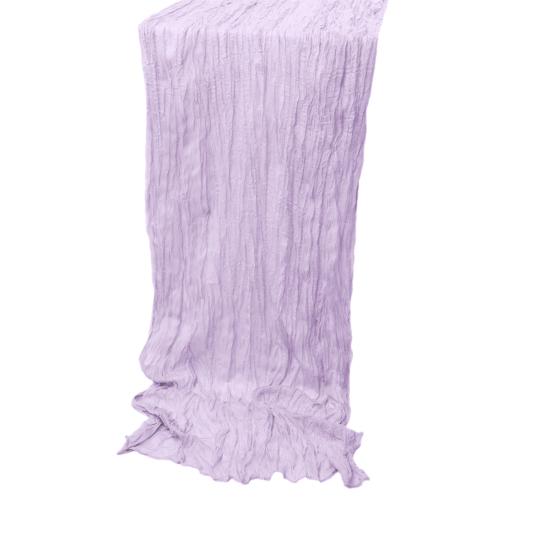 Pleated Table Runner Wrinkle Fabric Gauze Tablecloth for Wedding Party Decor Rustic Elegant Dining Table Accent for Home Restaurant Outdoor Events
