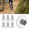 6pcsbox M5x10mm Titanium Alloy Bolts Bike Bicycle Brake Rotor Disc T25 Bolts ScrewsSilver