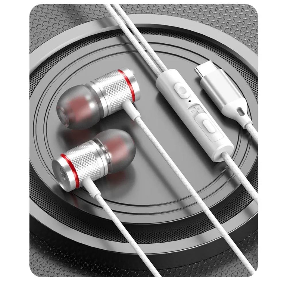 9D HIFI Heavy Bass In Ear Earphone 3.5MM AUX / Type-C Digital Headphone Stereo Wired Headset with Mic Earbuds for Samsung Android