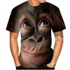 Mens T-Shirts For Men Clothing Oversized Funny Tee Shirt Gorilla Graphic 3D Printed Summer Casual Short Sleeve Tops Loose Tees