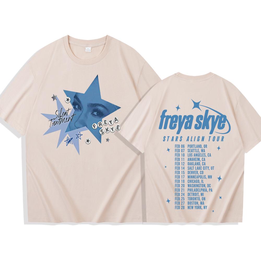 FreyaSkye Stars Align Tour 2026 Tshirt Man Woman Harajuku Short Sleeve Oneck Casual Shirt Gift pringsummer new Fashion top