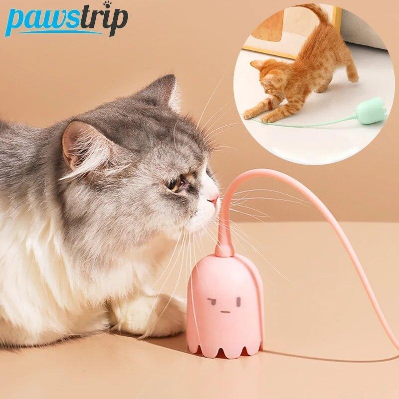 Smart Cat Toy Interactive Pet Toys for Cats Electric Rolling Ball Kitten Toys Silicone Rotate Cat Playing Toy Pet Supply