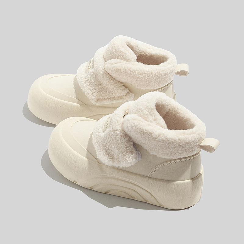 Belle velvet thickened warm cotton shoes winter new student high-top thick-soled cold-proof Velcro