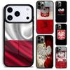 Polen Poolse Vlag Telefoonhoesje voor iPhone 17 16 15 Pro Max Air 14 13 12 11 Plus Schokbestendig Capa Cover