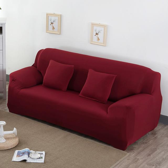 Stretchy Solid Hued Sofa Covers For Living Room Sofa Cover Corner Couch Cover Slipcover Armchair Protective Cover 1 /2 /3 /4 Seater