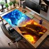 Fire Wolf and Ice Wolf Mouse Pad Desk Mat Gaming Pad NonSlip Durable Starry Wolf Mouse Carpet Suitable for Office and Gaming