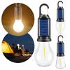 Solar Powered LED Camping Lamp USB Charging LED Lighting Lantern Waterproof Portable Handheld Lamp 100LM Outdoor BBQ Camping