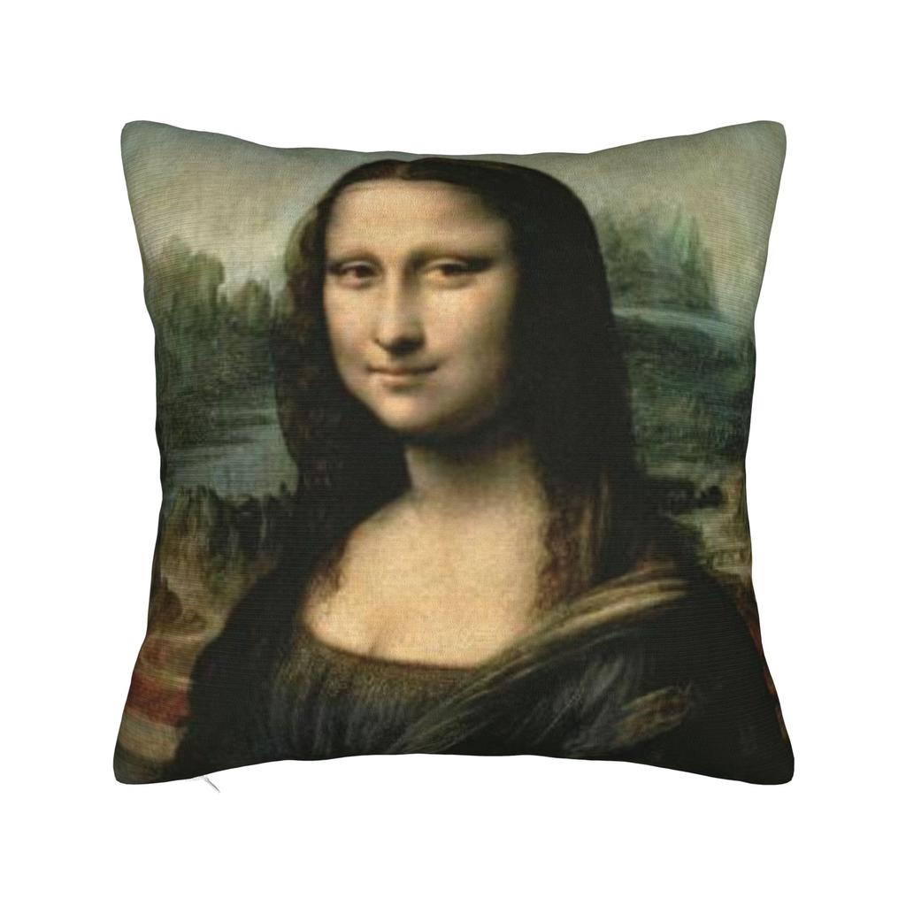 Pillow Cover Psychedelic Mona Lisa Novelty Pillow Case For Living Room Chair Pillowcases