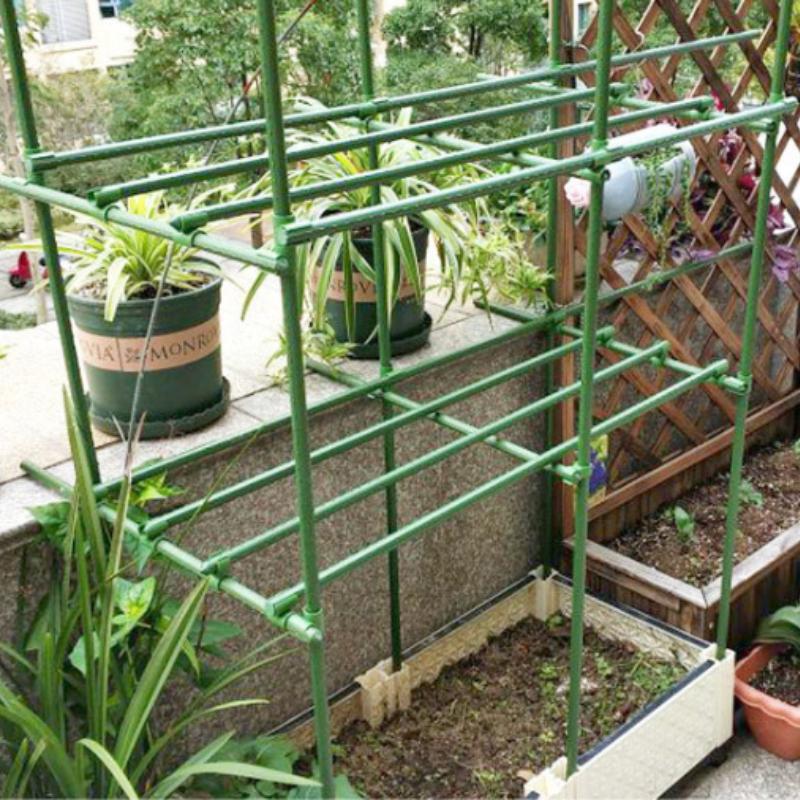 Plant Stakes Gardening Pillar Plastic Coated Steel Pipe for Supporting Climbing Plants Flowers and Vegetables