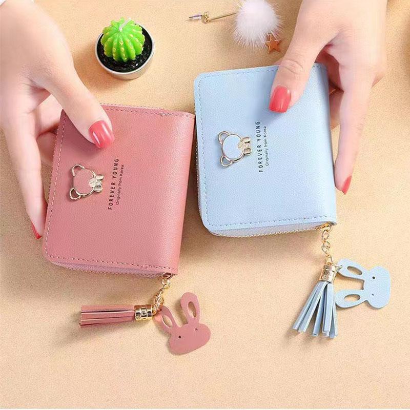 Hot Classical Fashion Women Leather Wallet (3pcs Card Slots, 2pcs Cash Slots, 1 Coin Bag) Lightweight Lightluxury Women Bag for Girl Student Lady