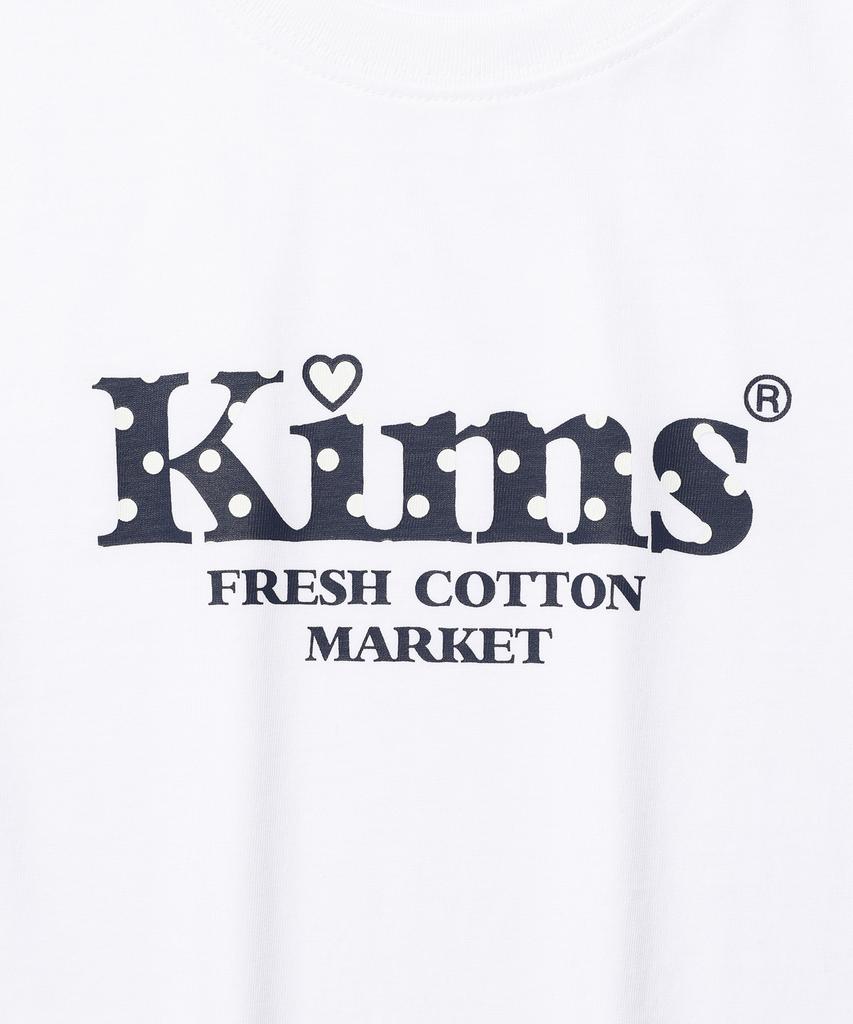 Kimseupeulesikoteunmakes Kims Bam Logo Dot Tee White(Navy)