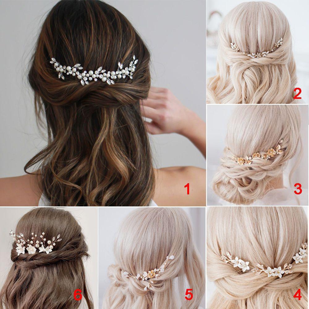 Girls Decoration Rhinestone Handmade Hair Pins Crystal Headband Bridal Hairpin Tiara Jewelry