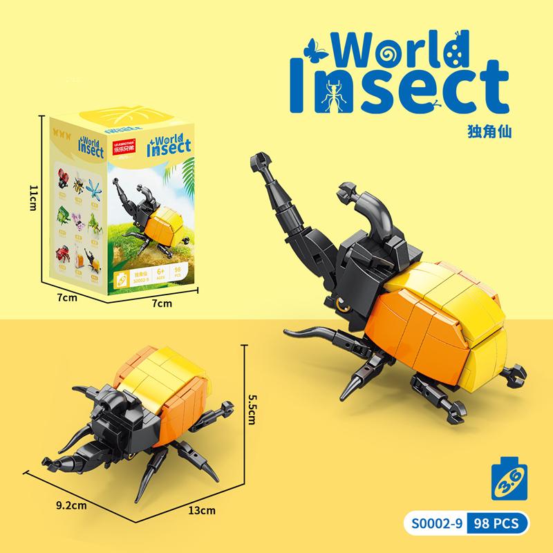 Learning Insect Construction Block Kit - Bee and Butterfly Small Particle Models Early Educational Toy Gift Idea ideal for Children