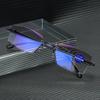 Men Square Rimless Reading Glasses Women Anti Blue Light Blocking Frameless Presbyopic Glasses Frame Diopters +1.0 1.5 2 2.5