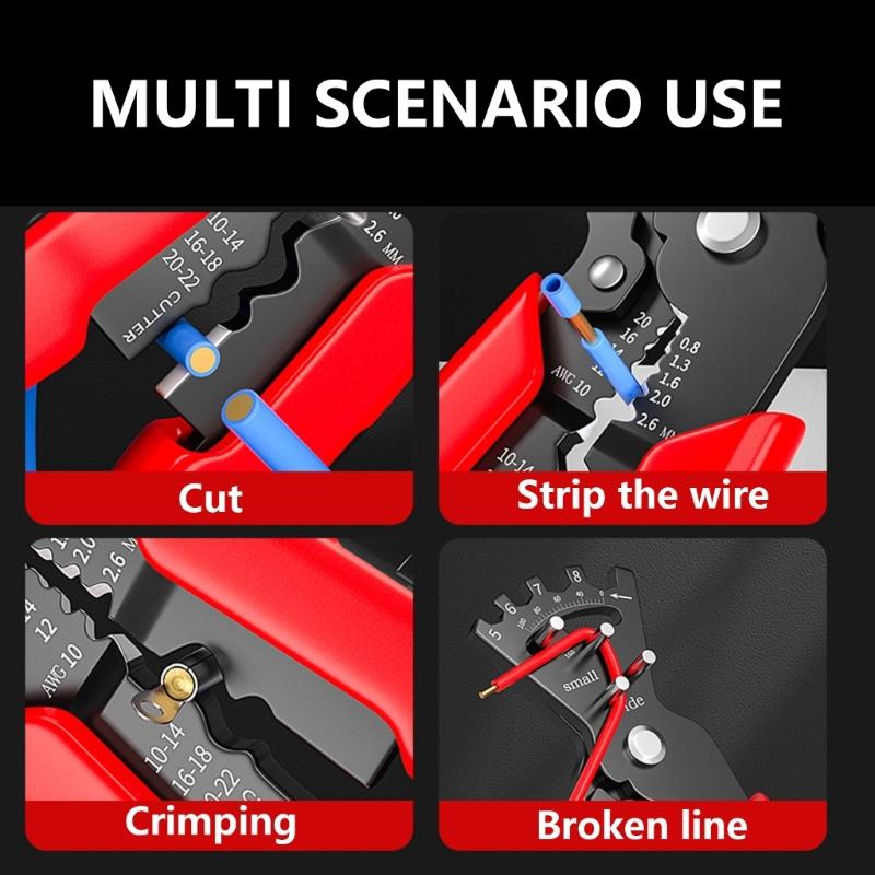 Multifunctional Special Wire Stripping Pliers Pressing Wire Winding Scissors for Electrician Cutting Wire Stripping Skin