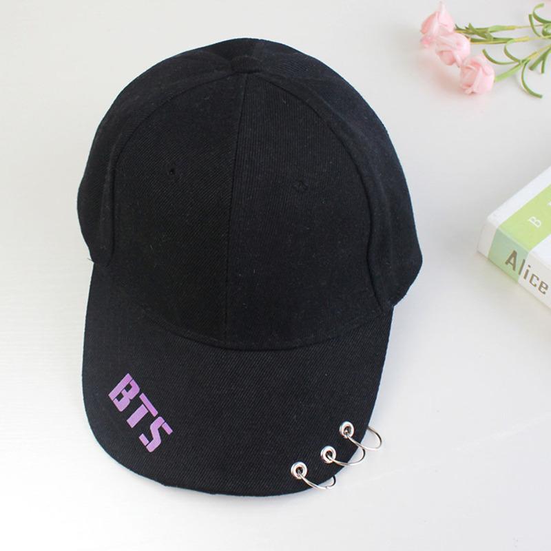 Bts Baseball Cap Solid Color Sunscreen Hat Breathable Lightweight Quick-drying Peaked Cap