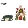 Christmas Village House Decor Snow Incense Burner, Backflow Holder, Indoor Outdoor Garden Ornaments Festive Xmas Desktop Figurine for Living