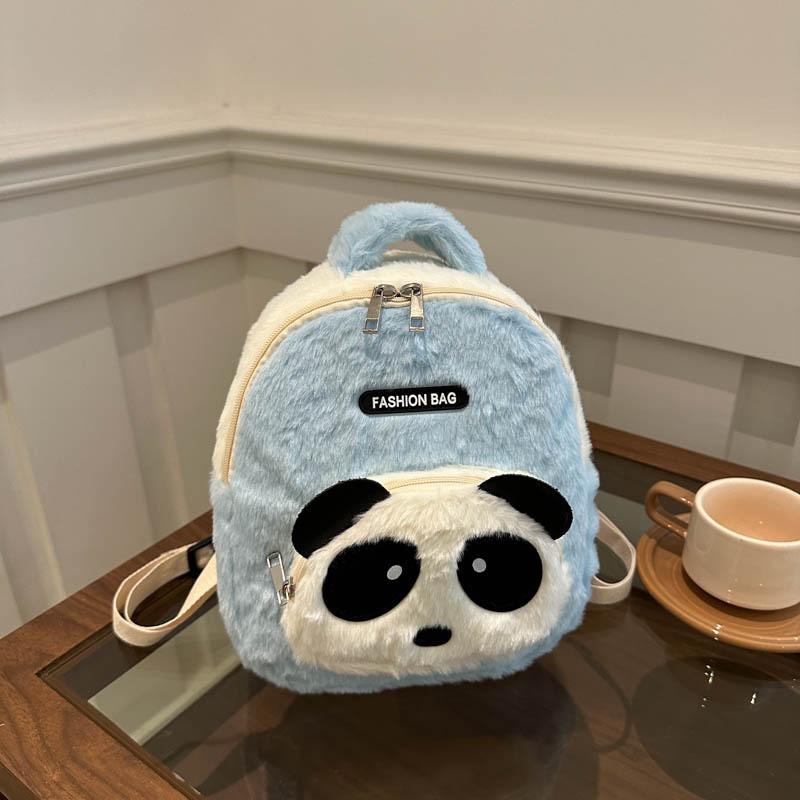 Plush Panda Backpack For Kids With Breathable Design And Storage For Kindergarten Use