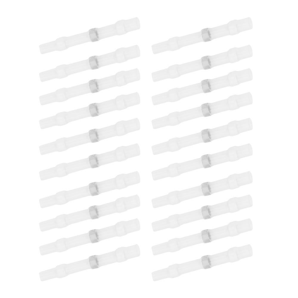 50 Pcs SST Solder Seal Wire Connector Transparent One Step Connection Heat Shrink Butt Connectors HotMelt Waterproof