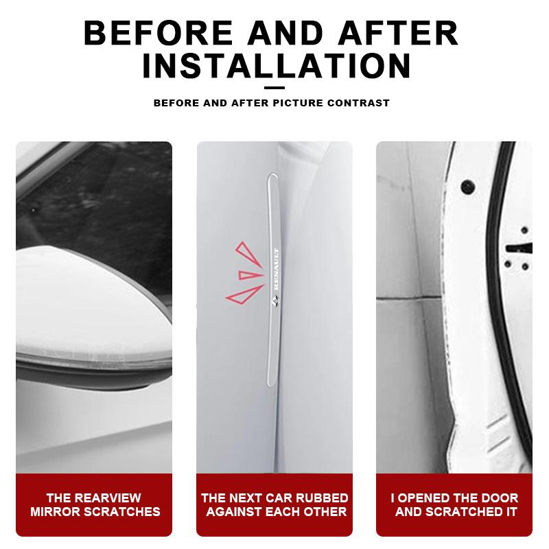4PCS Transparent Car Door Anti-collision Protector Bumper Strip Sticker For Renault Dacia Megane 3 2 4 CC Clio 4 Koleos Clio Laguna 2 3 Duster Logan