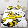 Cartoon Bee Duvet Cover Insect Honeybee Bedding Set Microfiber Wild Animal Comforter Cover King For Teens Boys Kawaii Home Decor
