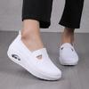 New Spring and Summer Fly-woven Mesh Breathable Casual Women's Shoes Slope Heel Platform Air Cushion Shoes Large Size Women's Shoes Single Shoes