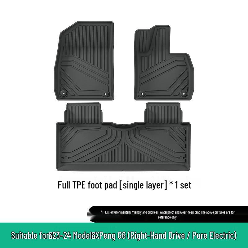 Xpeng G6 RHD TPE Odorless Floor Mats & Waterproof, Wear-Resistant, Anti-Slip Seat Cushions