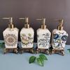 Vintage Ceramic Soap Dispenser Ceramic Shampoo Bottles Refillable Lotion Pump Bottle Kitchen
