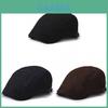 Cotton Beret Hat With Embroidered Letter Design For Casual Streetwear Women
