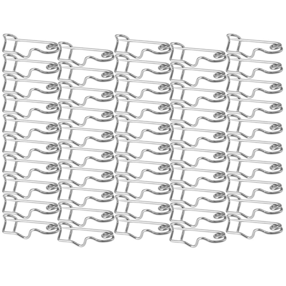100Pcs Silver Curved Safety Pins Metal Steel Wire Locking Pin Clasps S-Shaped Pins  For Quilting