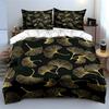 Golden Ginkgo Leaf Pattern Bedding Set Bedding Set (1 Duvet Cover, 2 Pillowcases, Duvet Not Included)