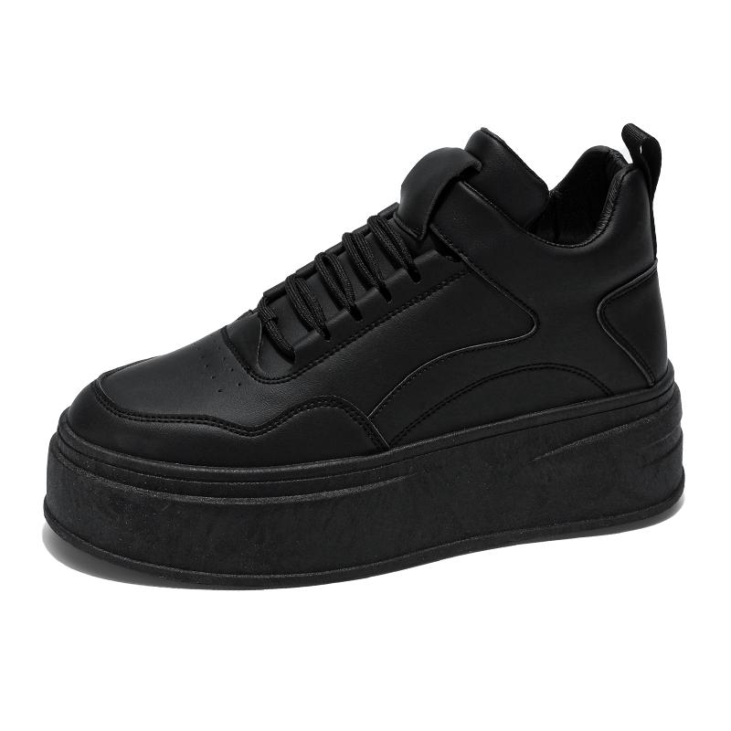 Fashion Street Platform White Sneakers Men High Top Men's Skateboard Shoes Fashion Casual Leather Chunky Sports Shoes Men Tenis Hombre