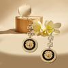1 Pair of Return-shaped Earrings, Earrings, Lion Head Pendant, Retro-style Niche Design