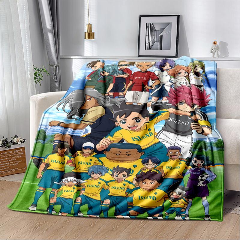 3D Inazuma Eleven Mark Evans Anime Tecknad Mjuk Plyschfilt, Flanellfilt Pläd för Vardagsrum Sovrum Säng Soffa Barn